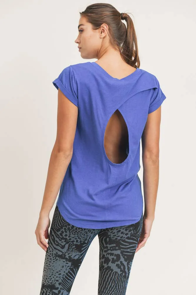 Overlay Cut-Out Back Athleisure Top