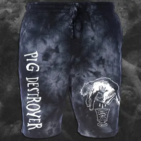 PIG DESTROYER "CAT" TIE DIE COTTON SHORTS