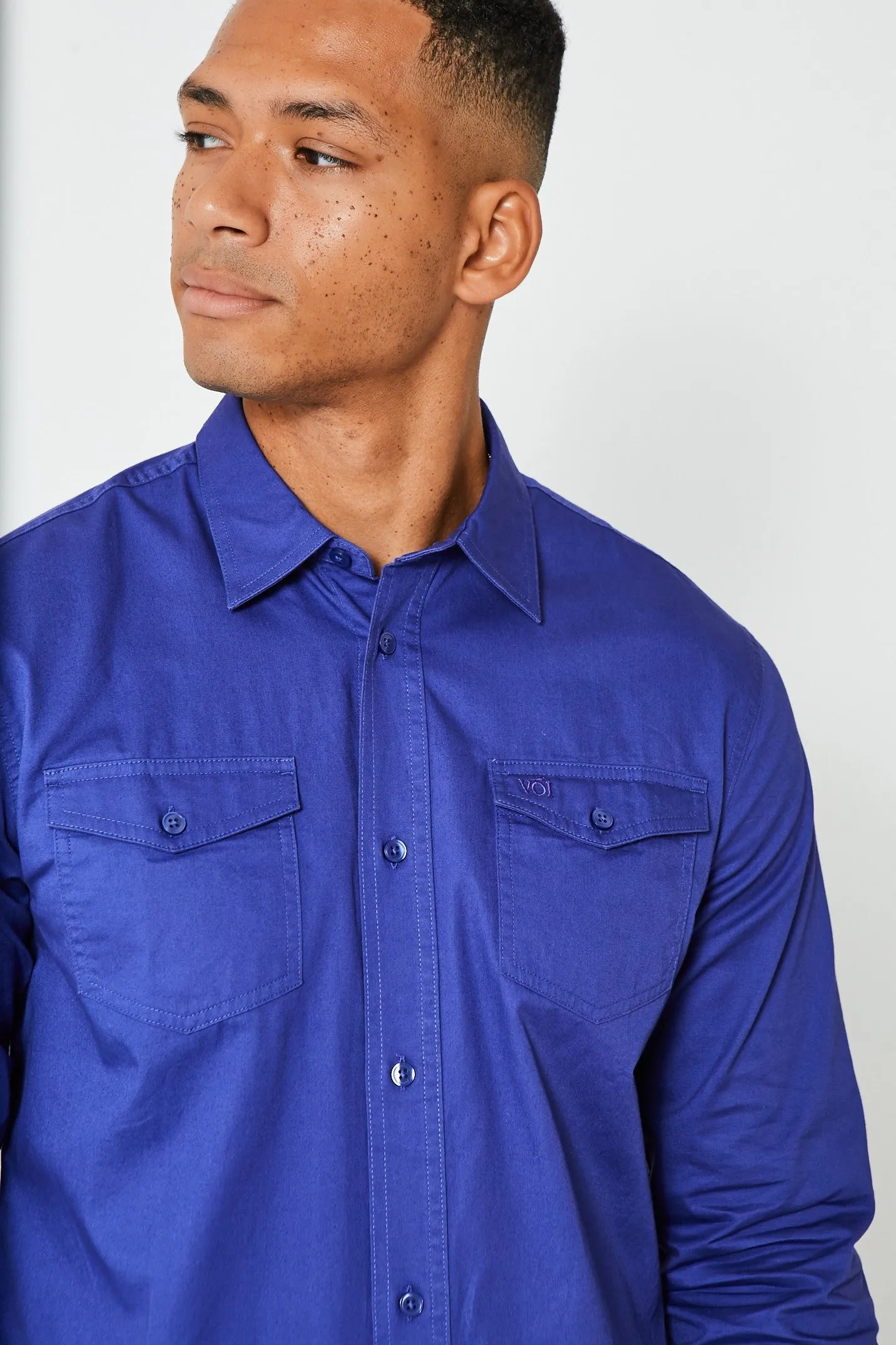 Portland Long Sleeve Shirt - Navy