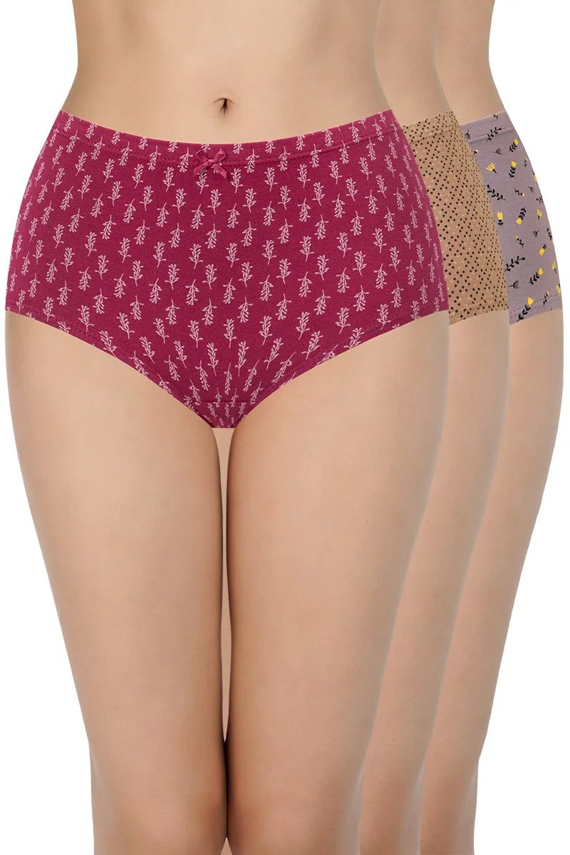 Printed High Rise Full Brief (Pack of 3)