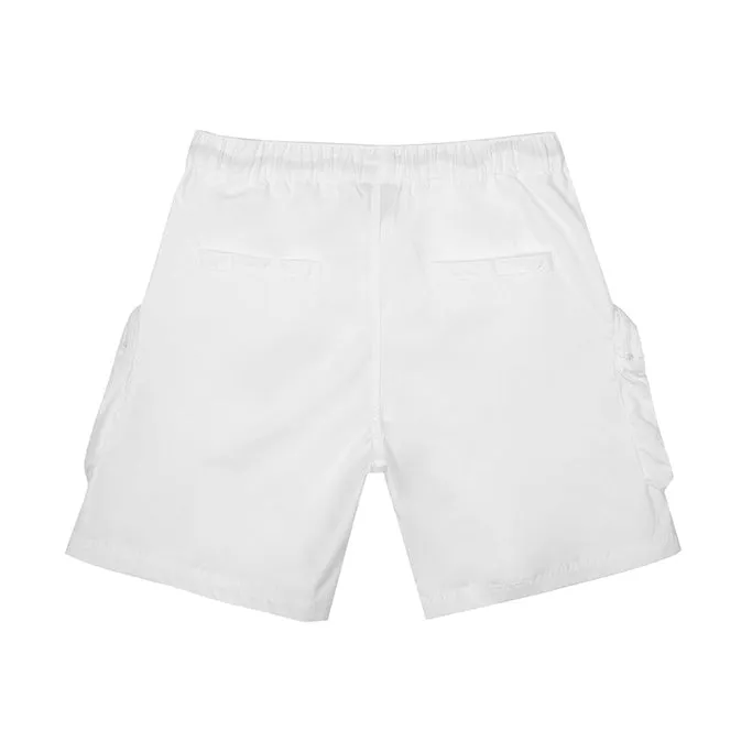 Printed Utility Lounge Windbreaker Shorts - White