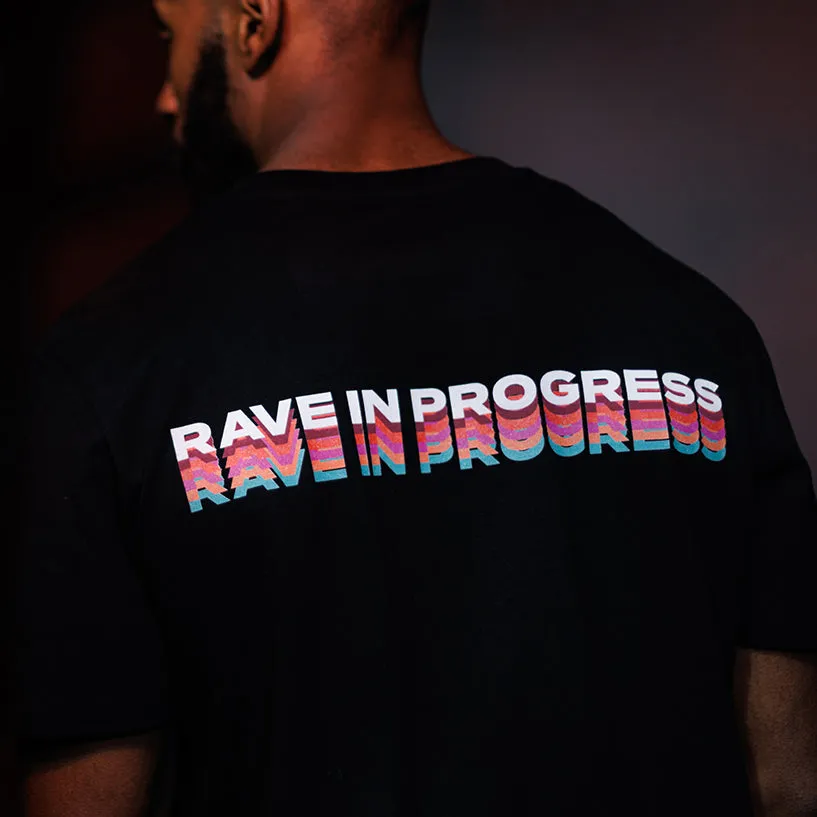 Rave in Progress Remixed Back Print - Tshirt - Black