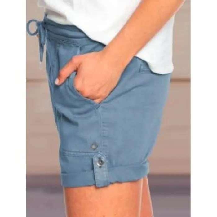 Relaxed Tab Side Shorts - Blue