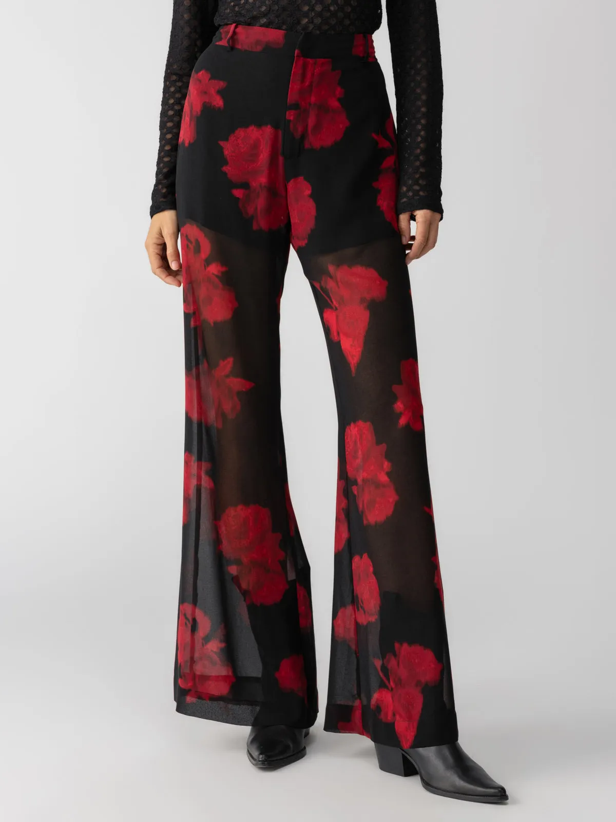 Sheer Nights Standard Rise Pant Moody Rose