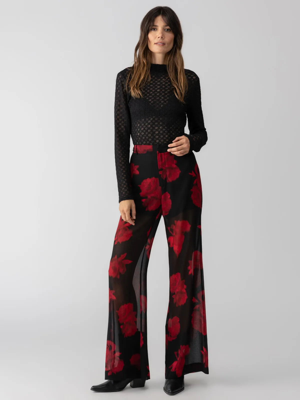 Sheer Nights Standard Rise Pant Moody Rose