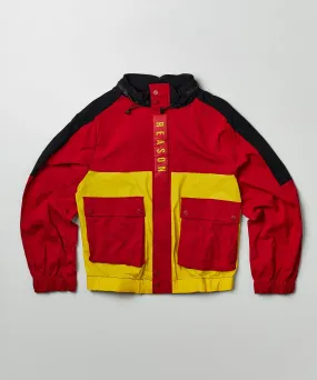 Soho Stretch Nylon Zip Up Jacket - Red