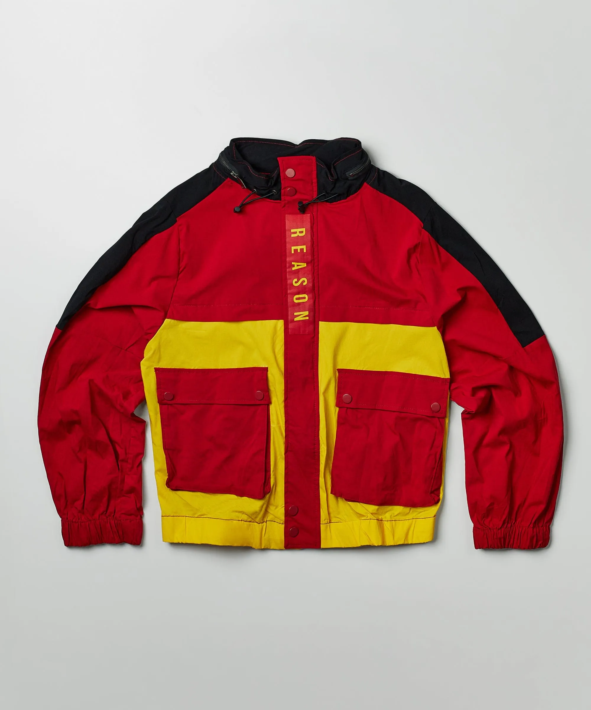 Soho Stretch Nylon Zip Up Jacket - Red