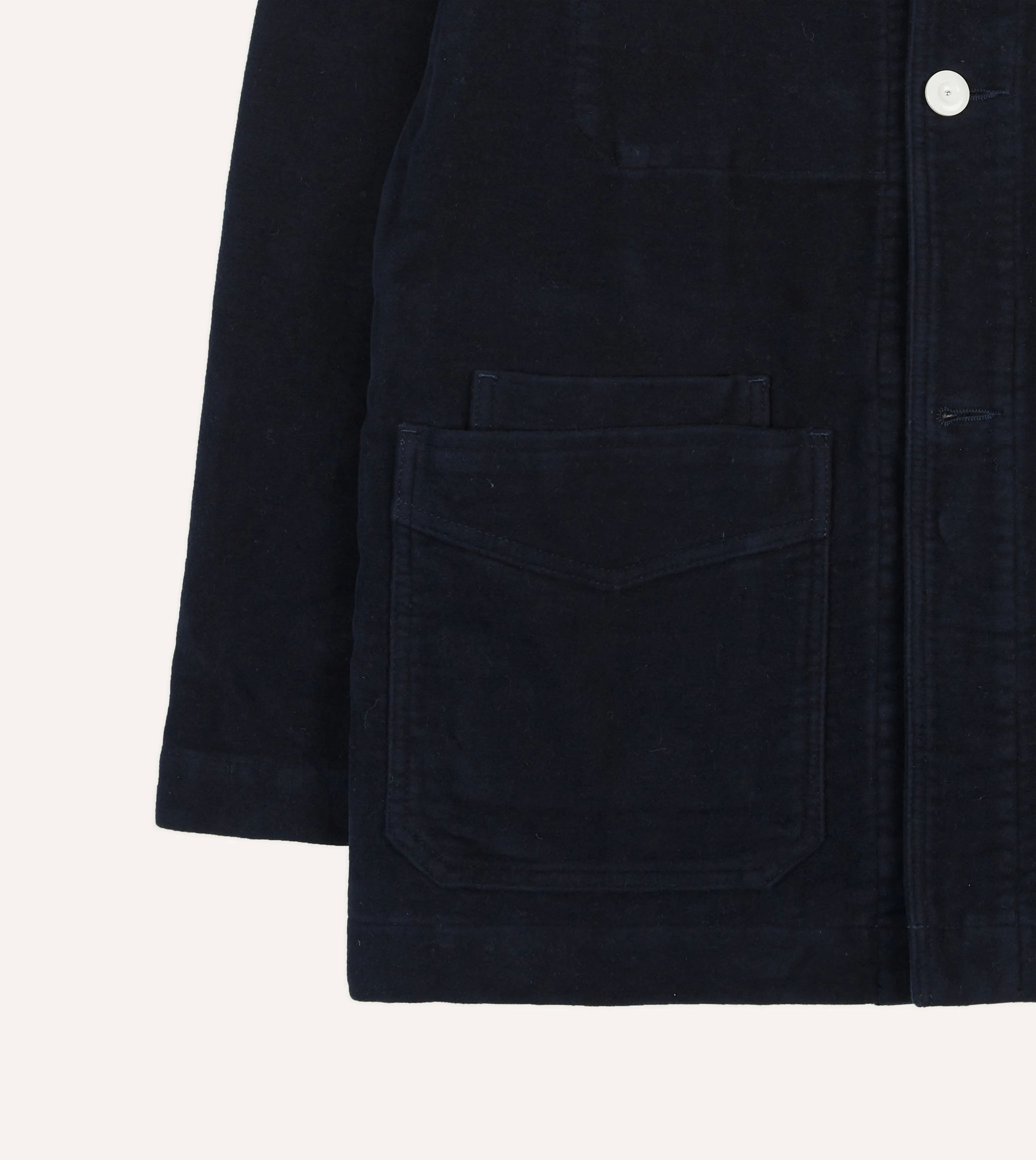 St. JOHN by Drake's Navy Moleskin Five-Pocket Chore Jacket