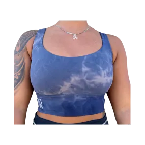 Strappy Crop Sports Bra - Summer Storm