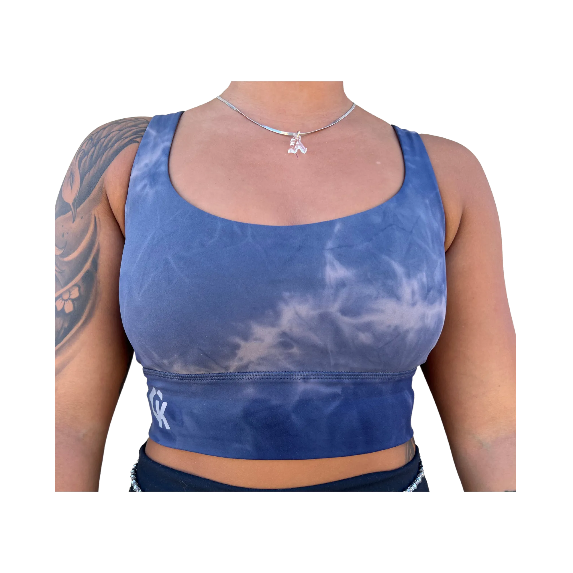 Strappy Crop Sports Bra - Summer Storm