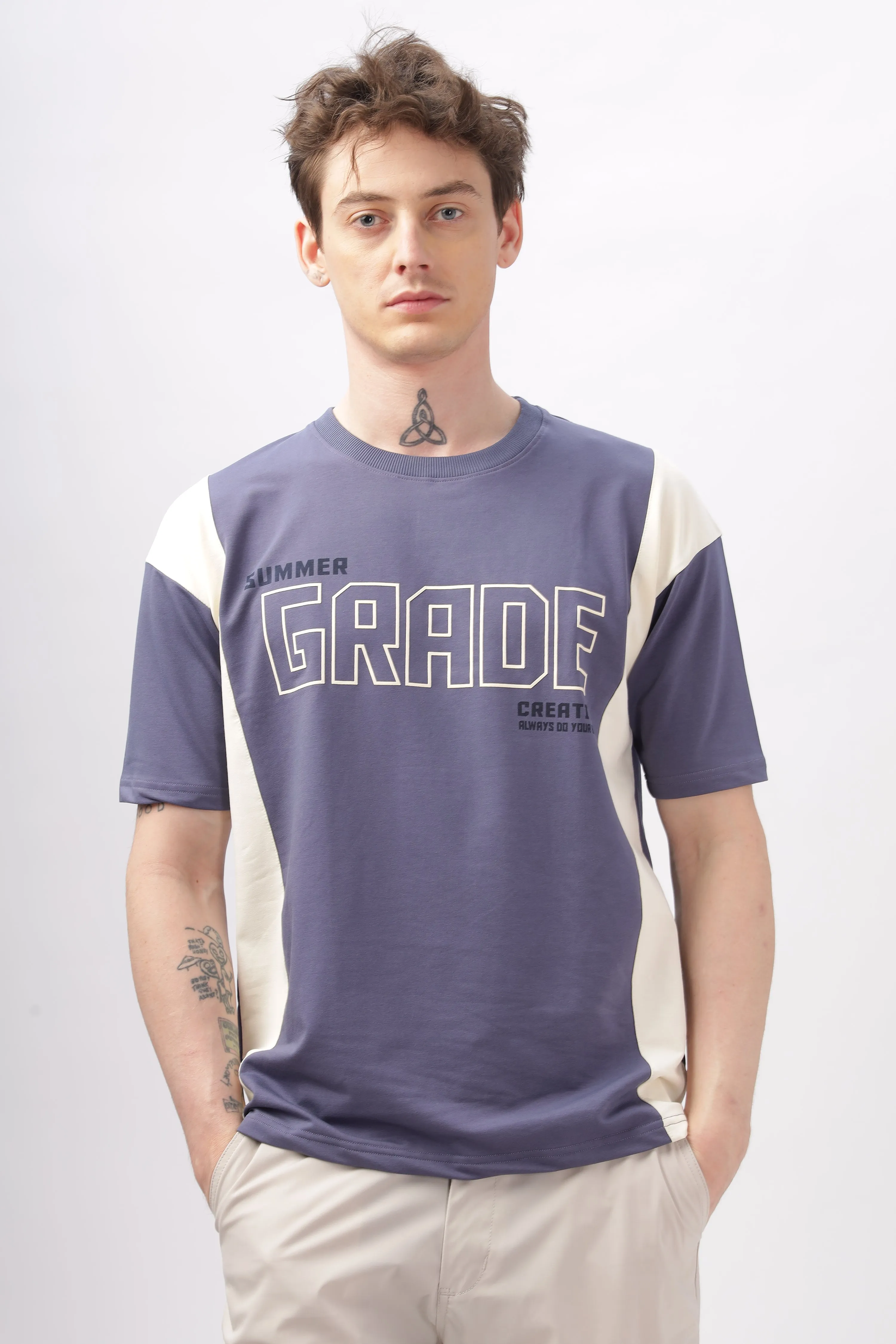 Summer Grade Drop Shoulder Lavender T-shirt