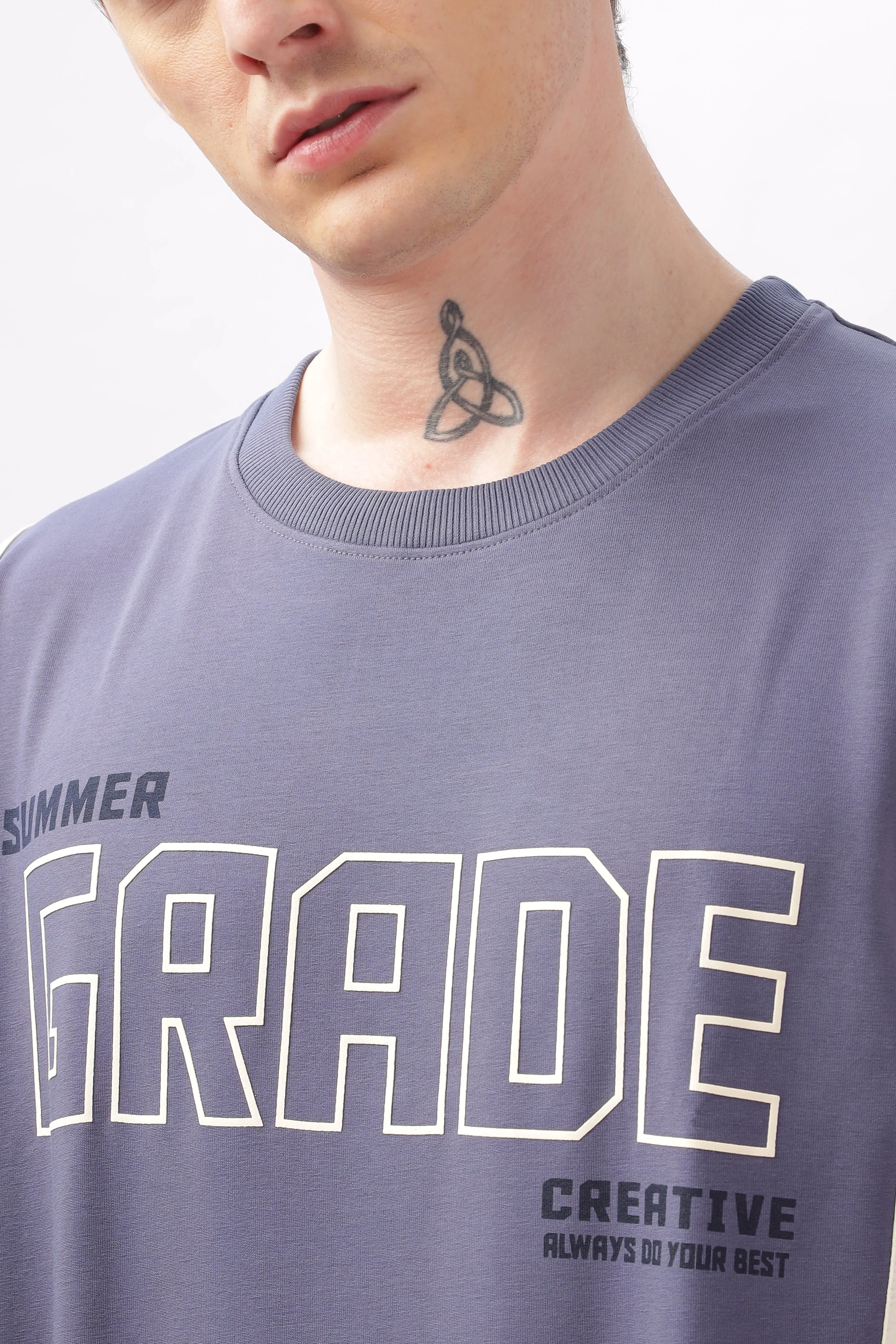 Summer Grade Drop Shoulder Lavender T-shirt