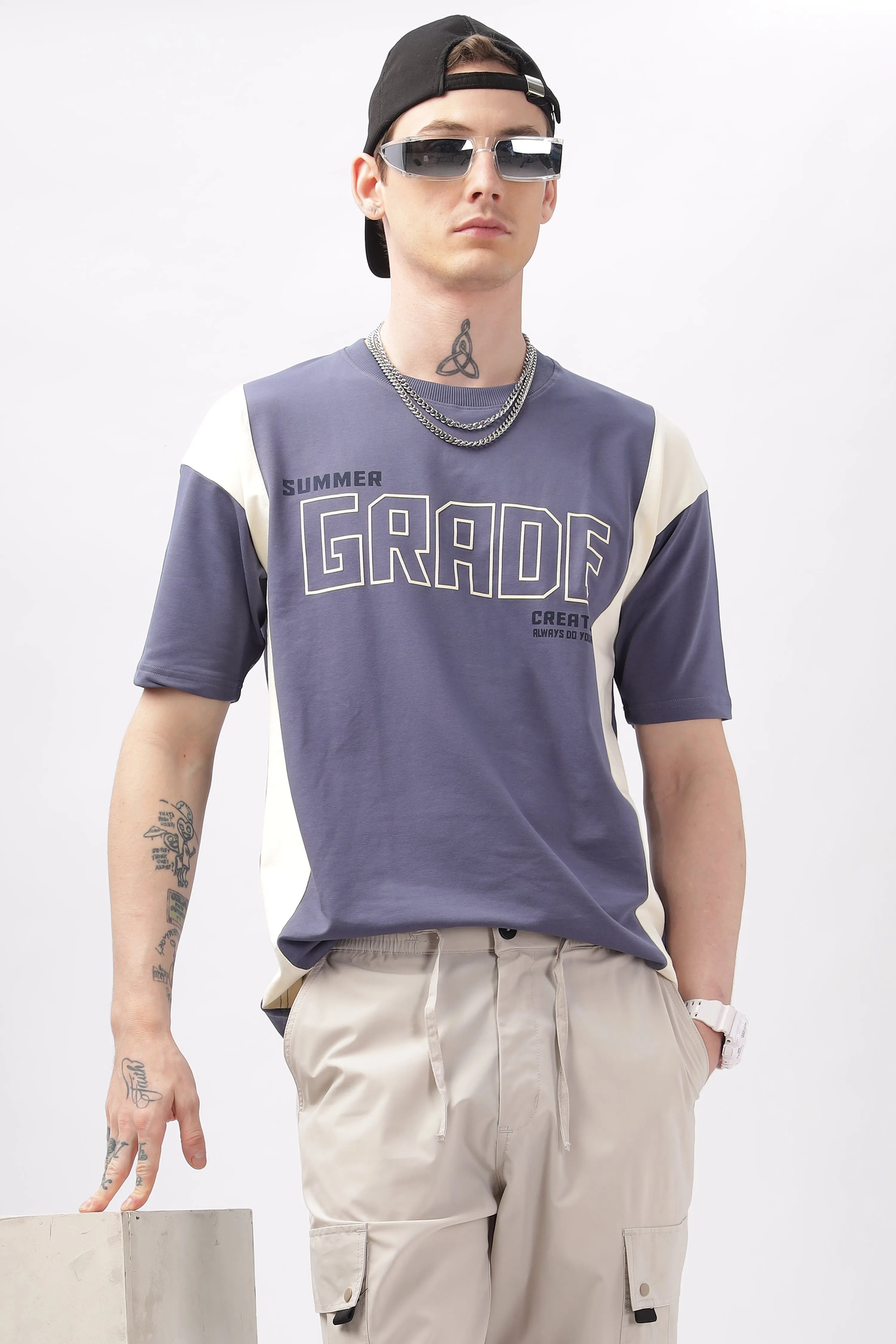 Summer Grade Drop Shoulder Lavender T-shirt