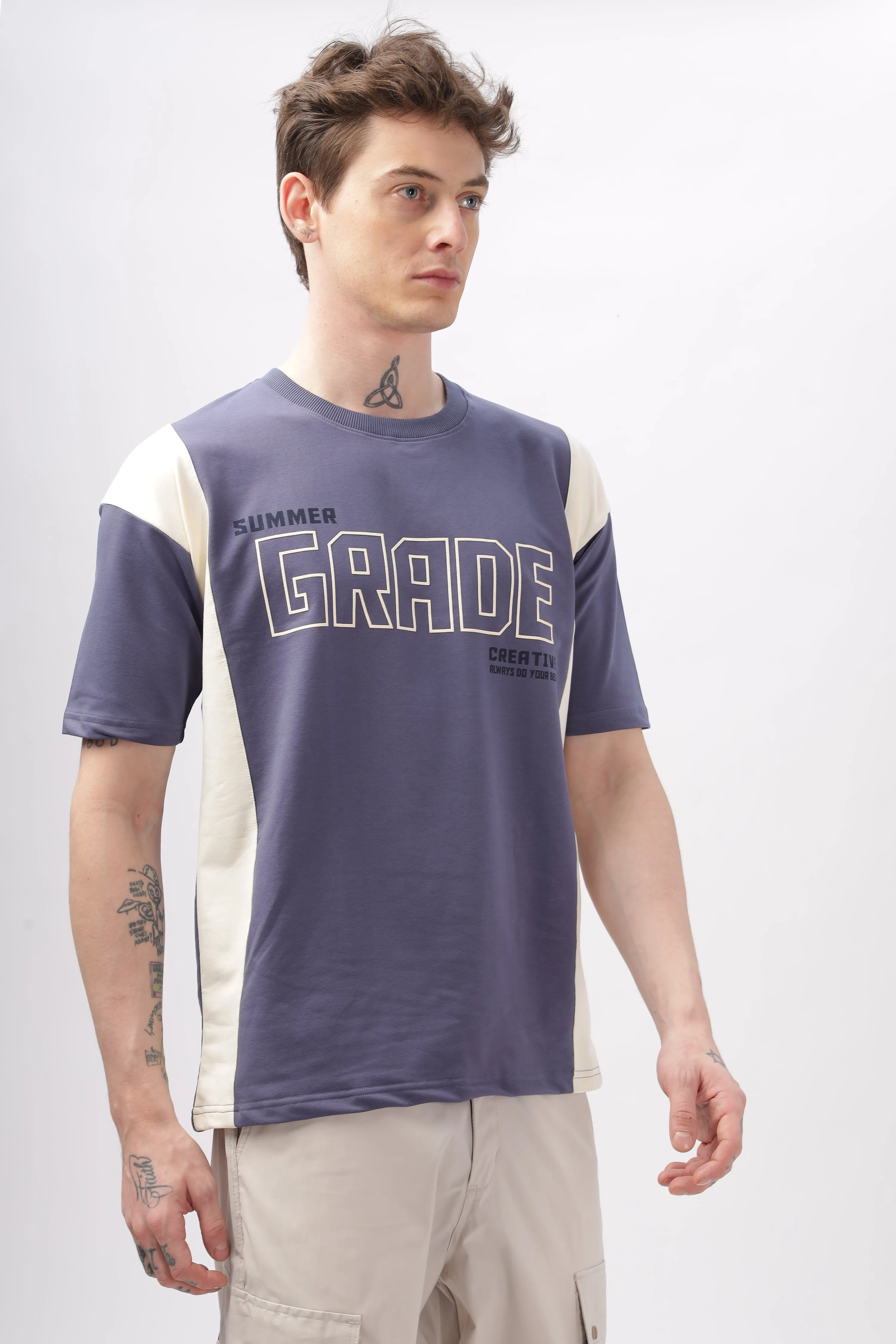 Summer Grade Drop Shoulder Lavender T-shirt