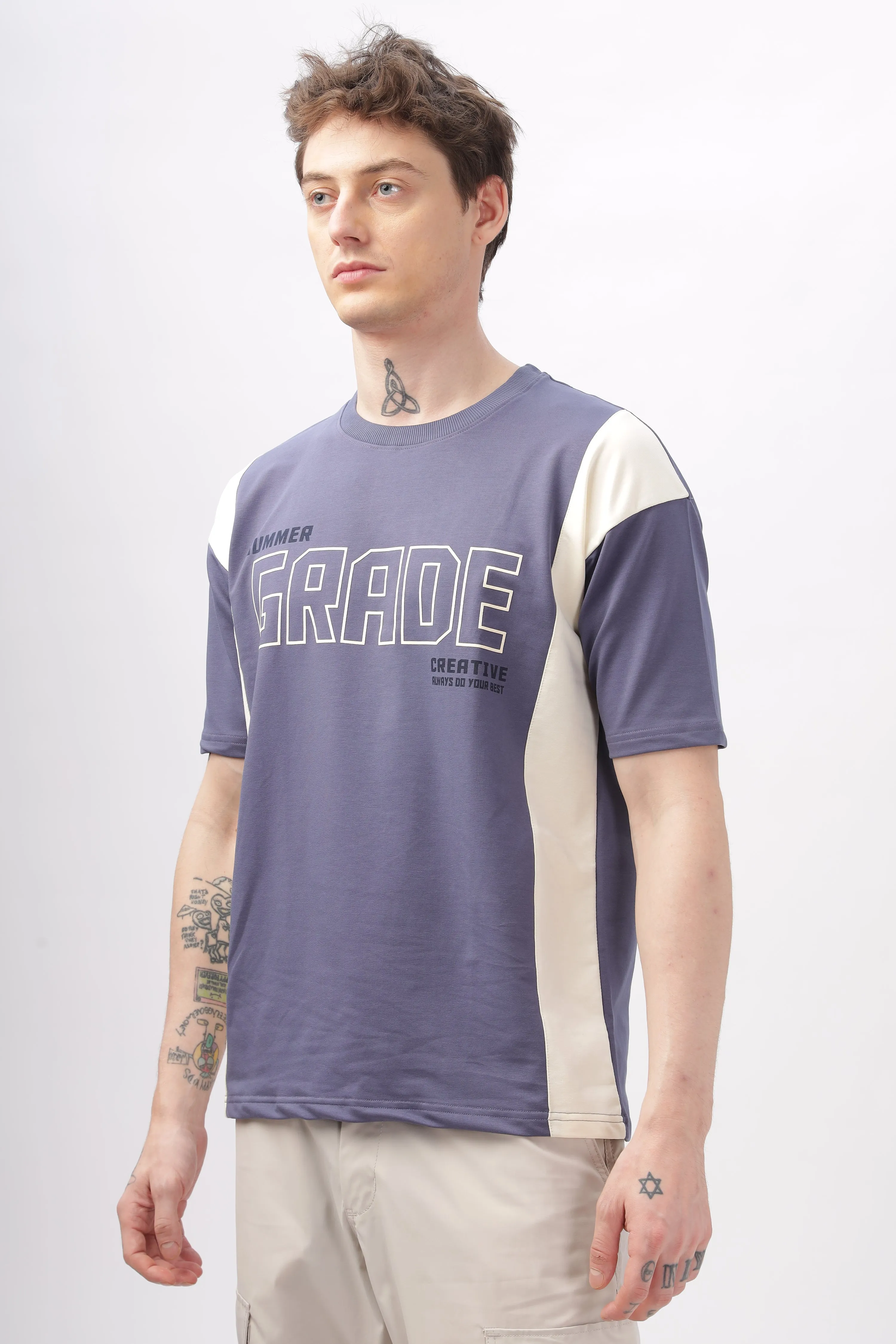 Summer Grade Drop Shoulder Lavender T-shirt