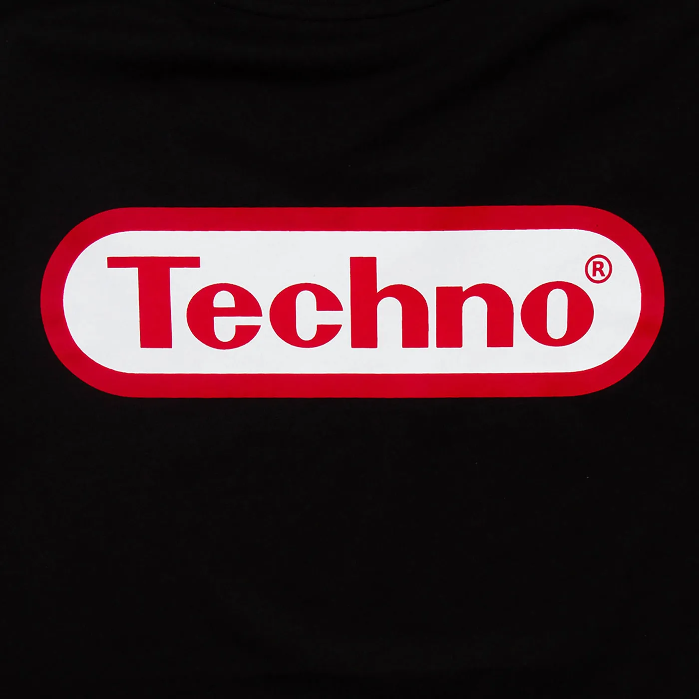 Super Techno Back Print  - Oversized Tshirt - Black