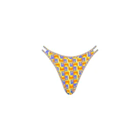 Twin Strap Cheeky Bikini Bottom - Sunburst