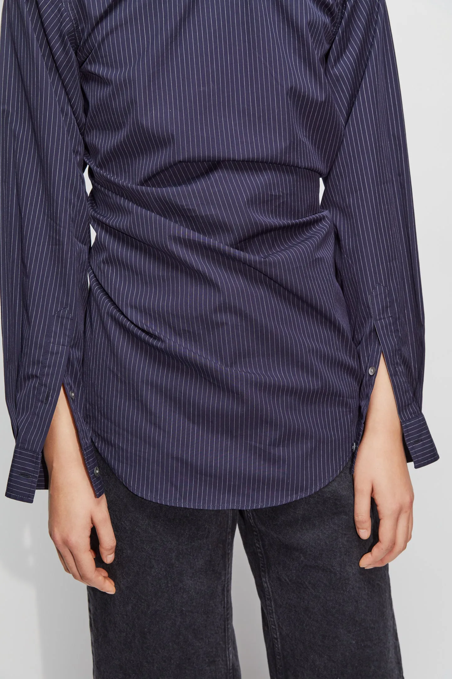 Twisted Pinstriped Shirt