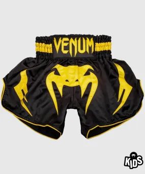 Venum Bangkok Inferno Kids Muay Thai Shorts - Black/Yellow