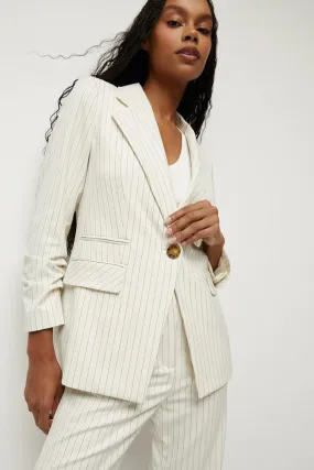 Veronica Beard Battista Jacket Ecru Stripe