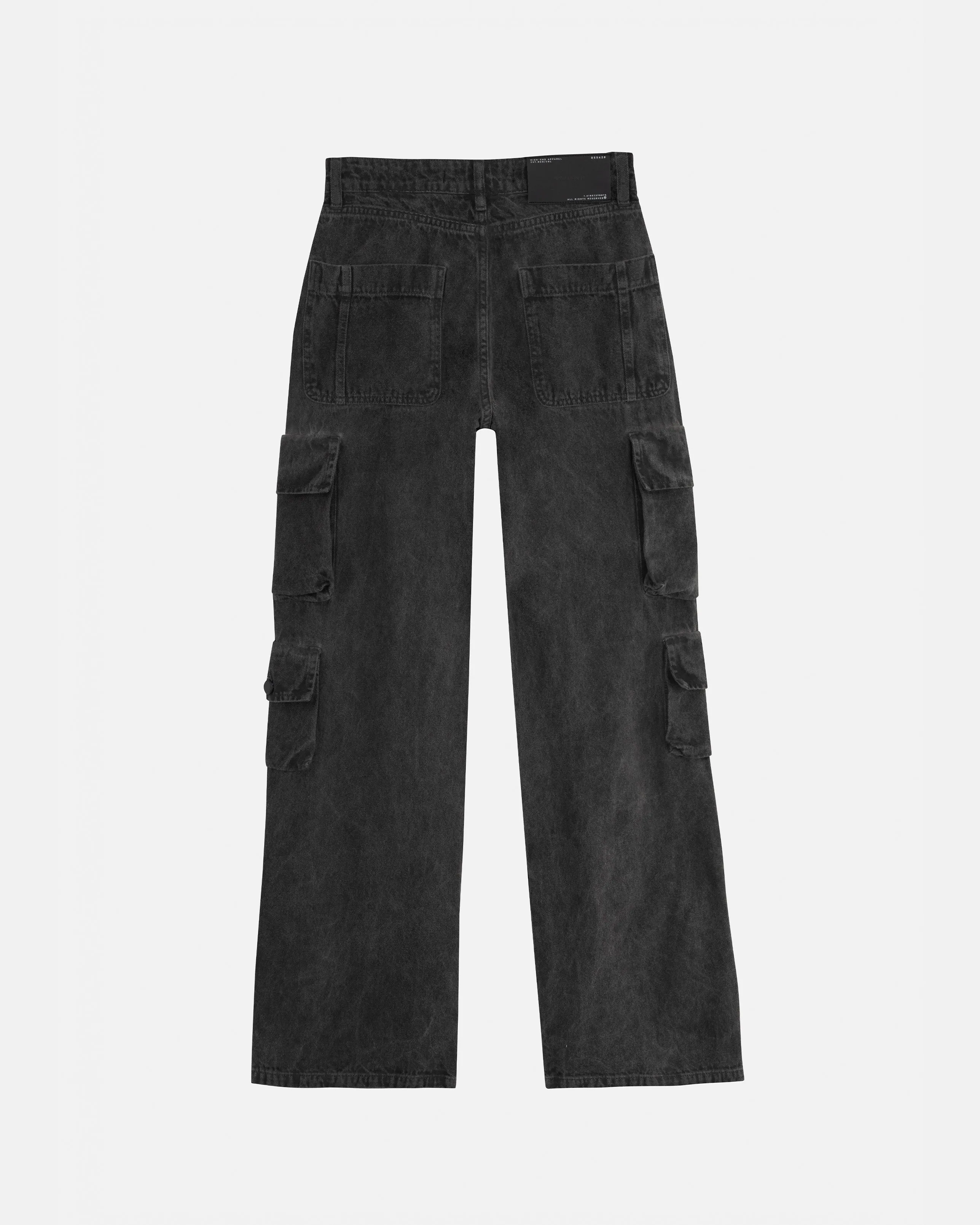 W Basics Multi-Pocket Cargo Jean Washed Black