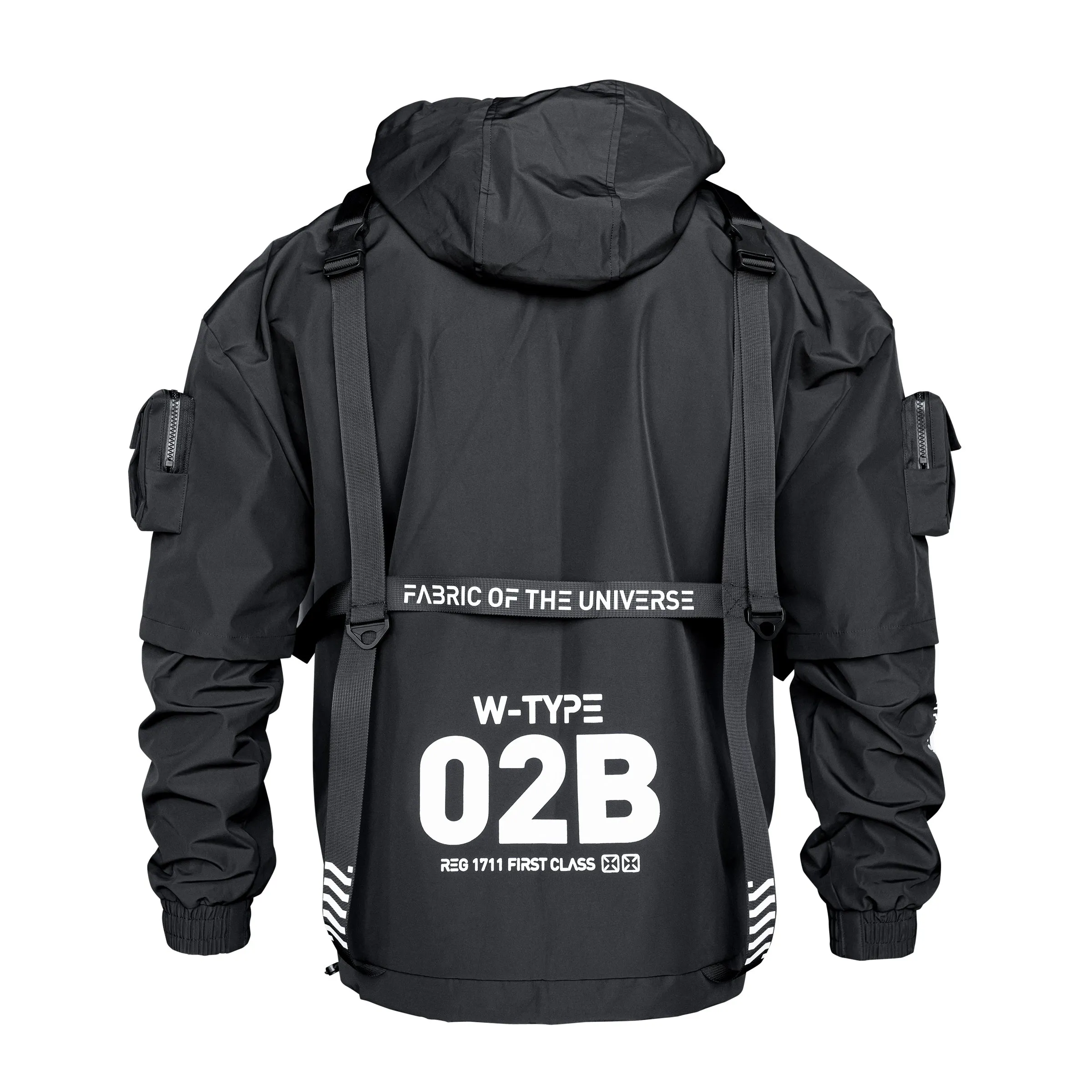 W-Type 02B Black Windbreaker