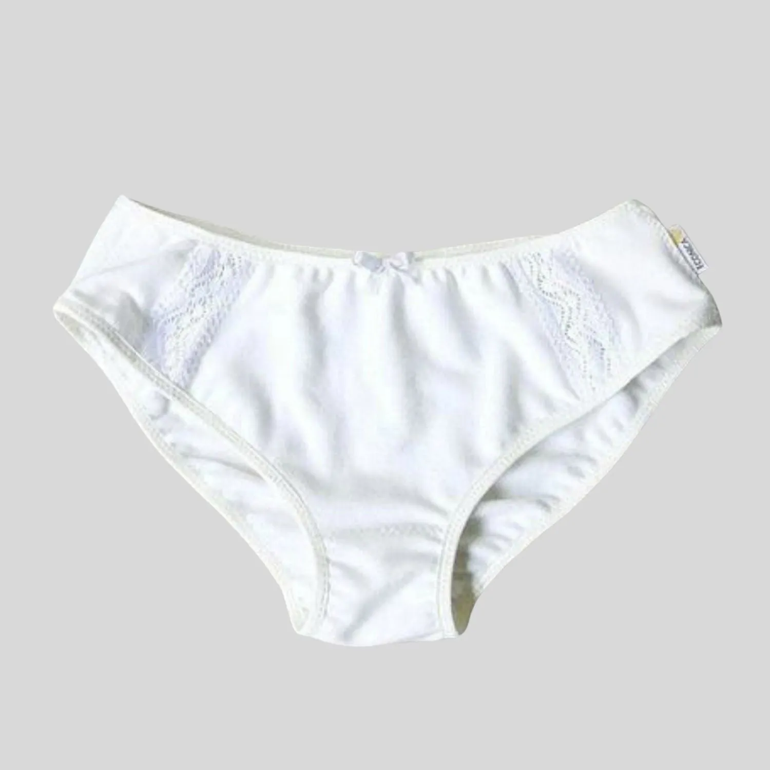 White bikini brief - organic cotton