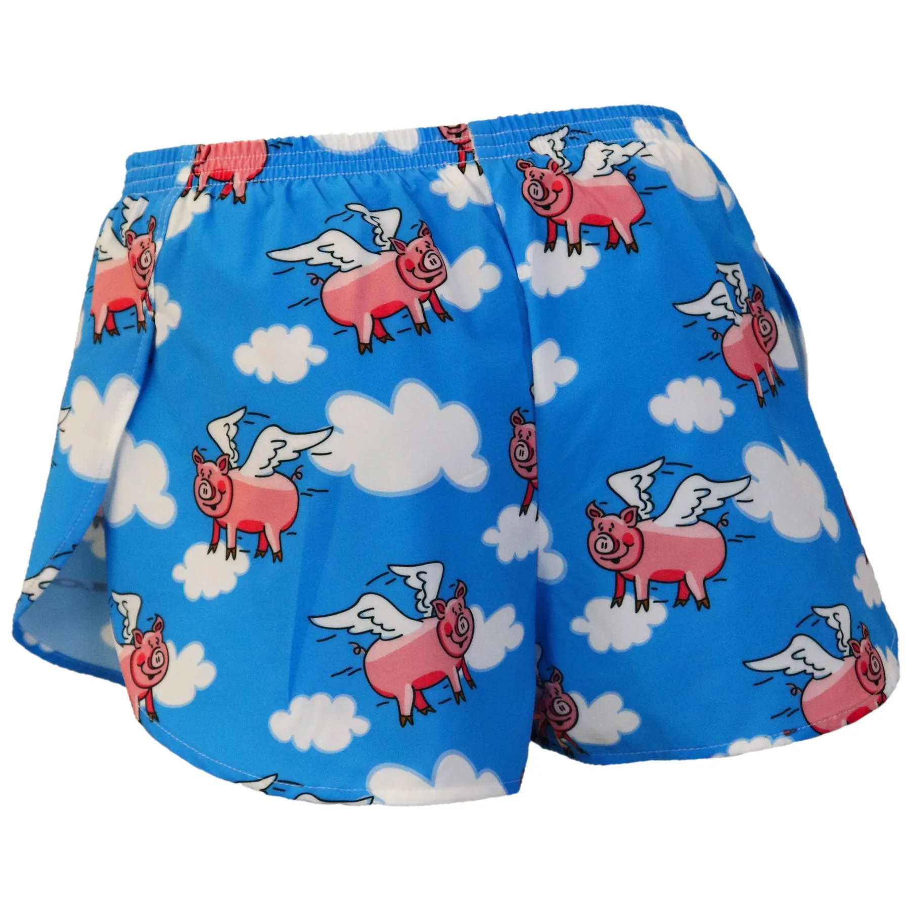 Women's 1" Elite Split Shorts- Flying Pig