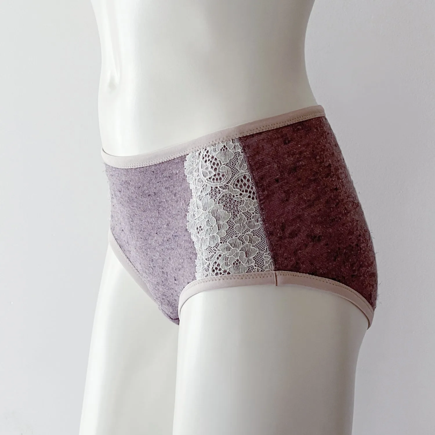 Women's linen underwear brief - purple haze