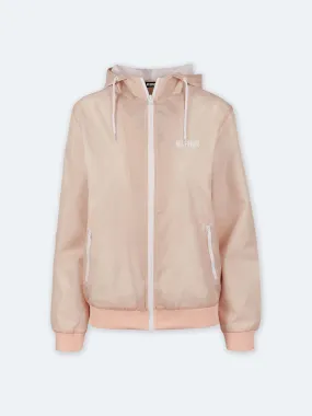 Womens Stencil Windbreaker (Light Pink)