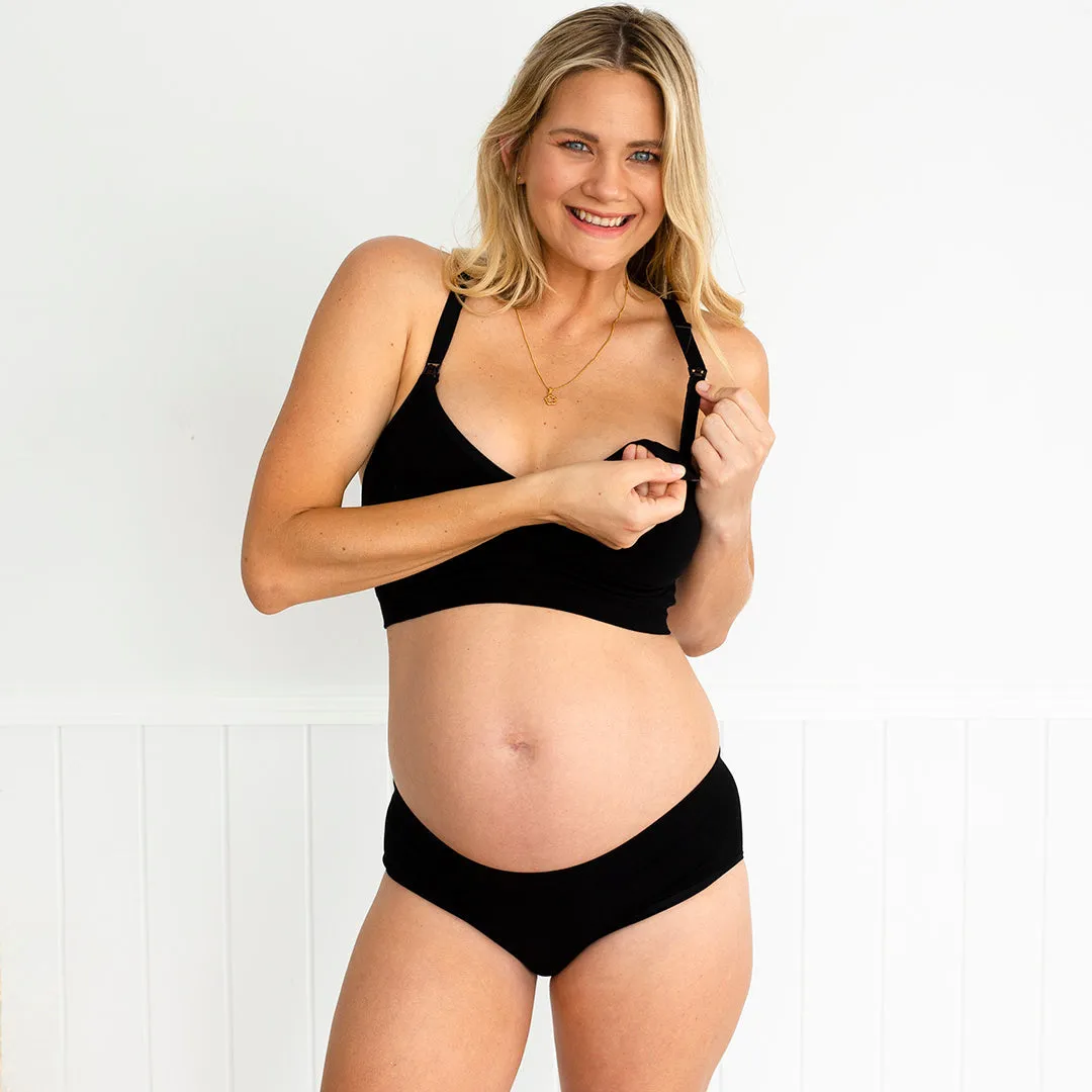 Yummy Maternity Bamboo Nursing Bra - Black